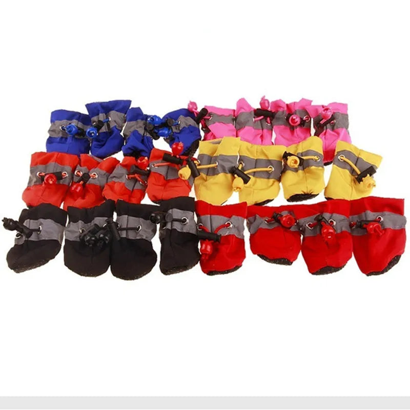 Waterproof Dog Rain Boots, Set of 4