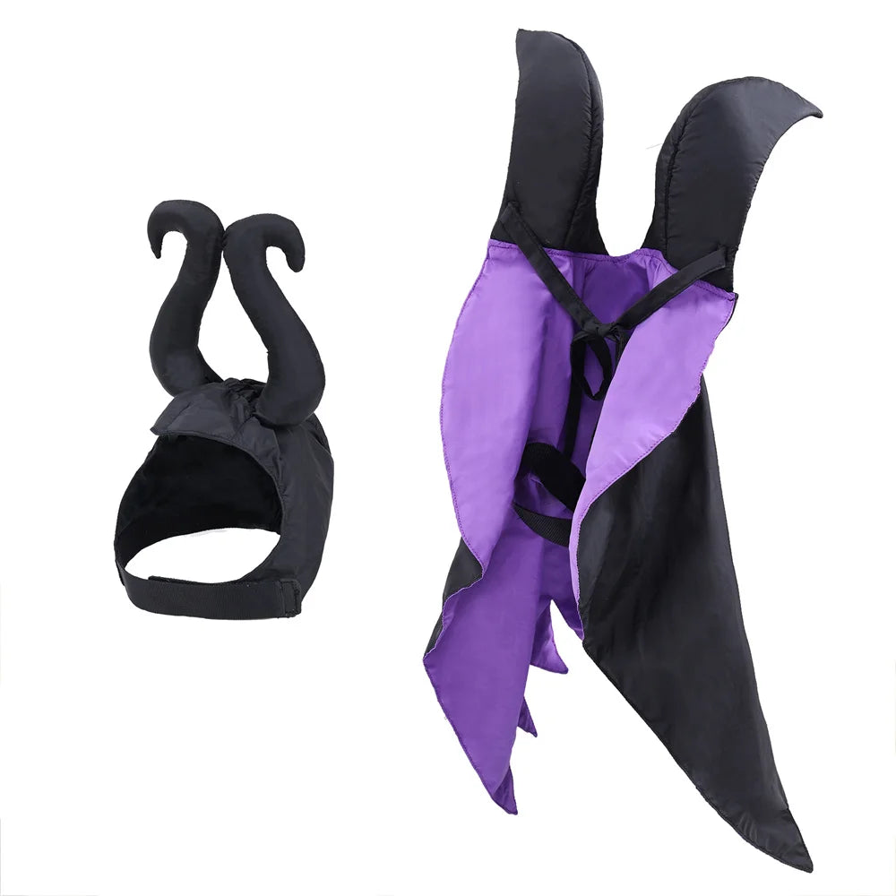 The Raven Halloween Cape & Hat – Black & Purple