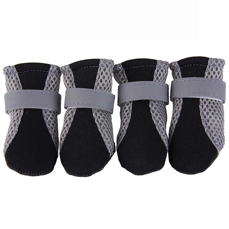 Breathable Summer Dog Shoes with Reflective Strip