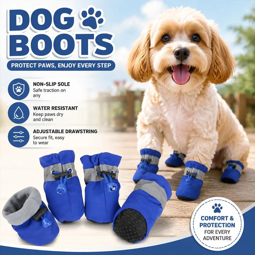 All-Season Mesh Dog Boots with Reflective Straps