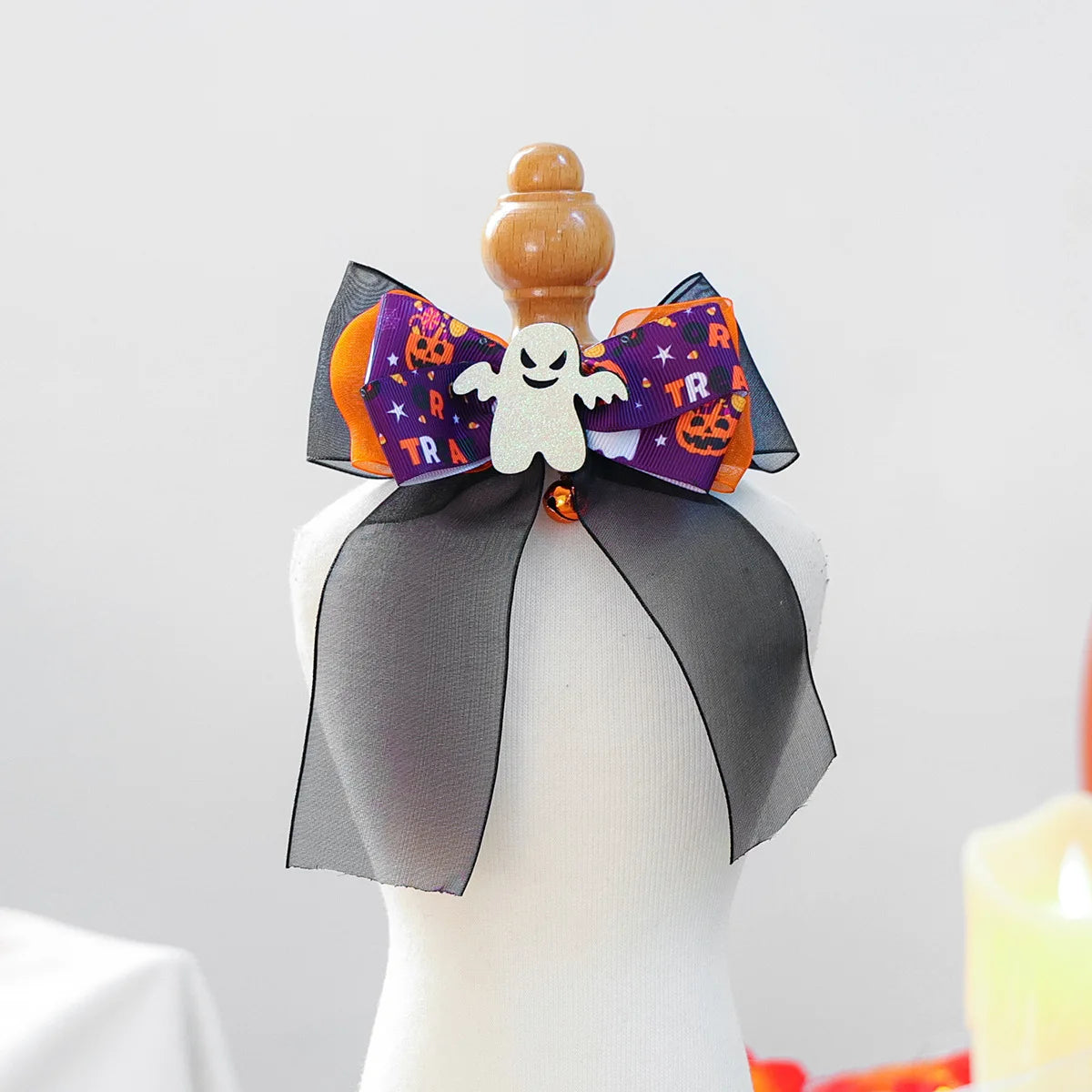 The Halloween Bow Tie – Adjustable Collar Bow with Bell