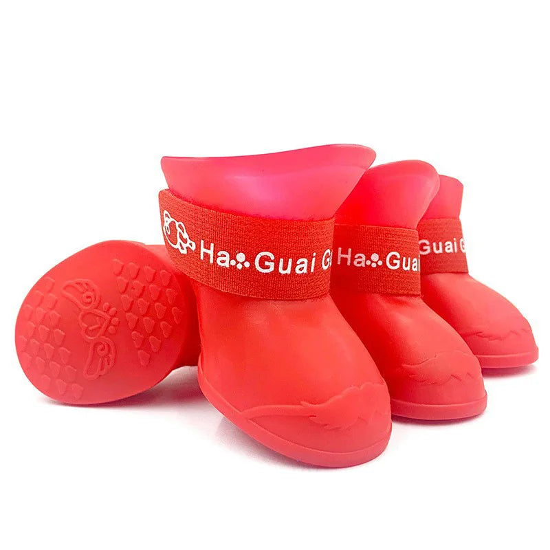 Waterproof Silicone Dog Rain Shoes