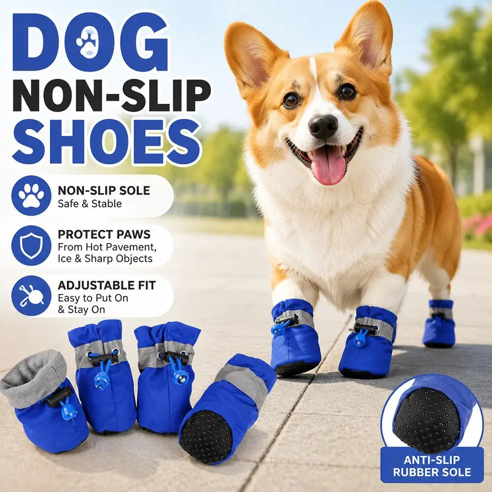 All-Season Mesh Dog Boots with Reflective Straps