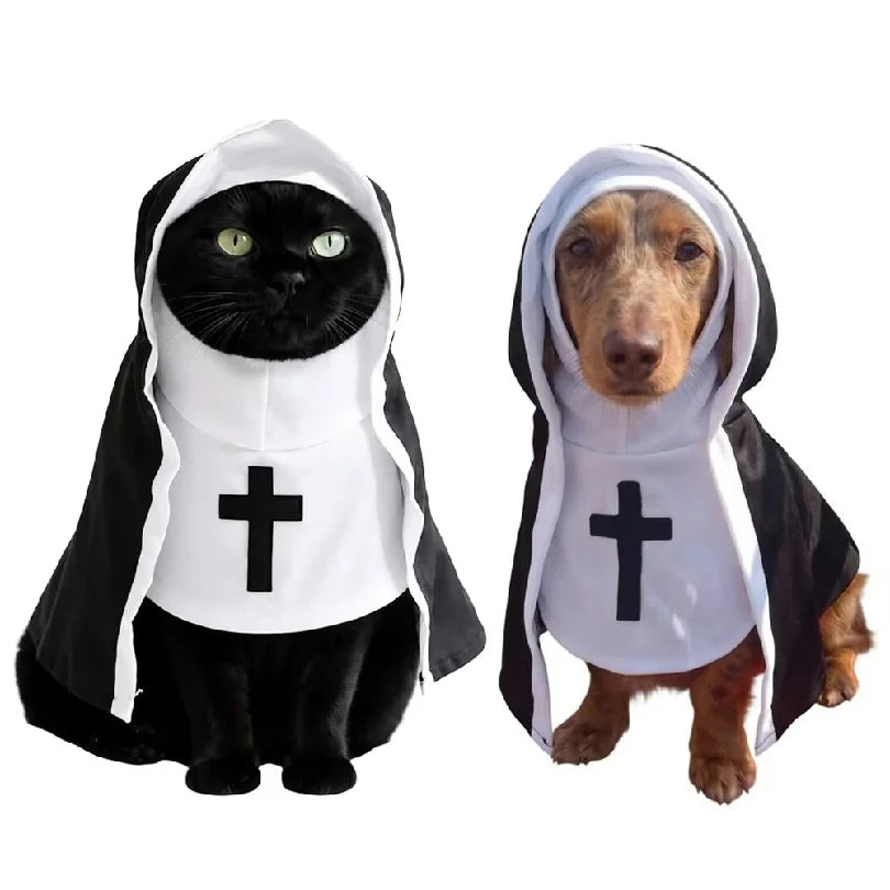 The Little Nun Halloween Costume – Hooded Dog & Cat Cloak