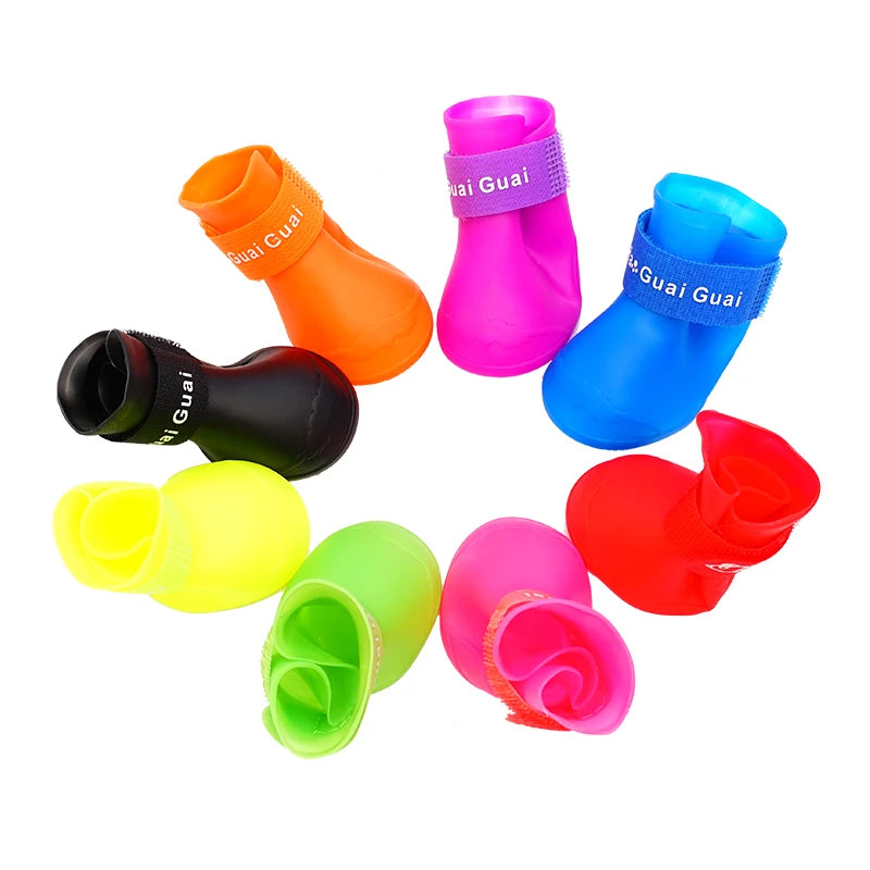 Waterproof Silicone Dog Rain Shoes