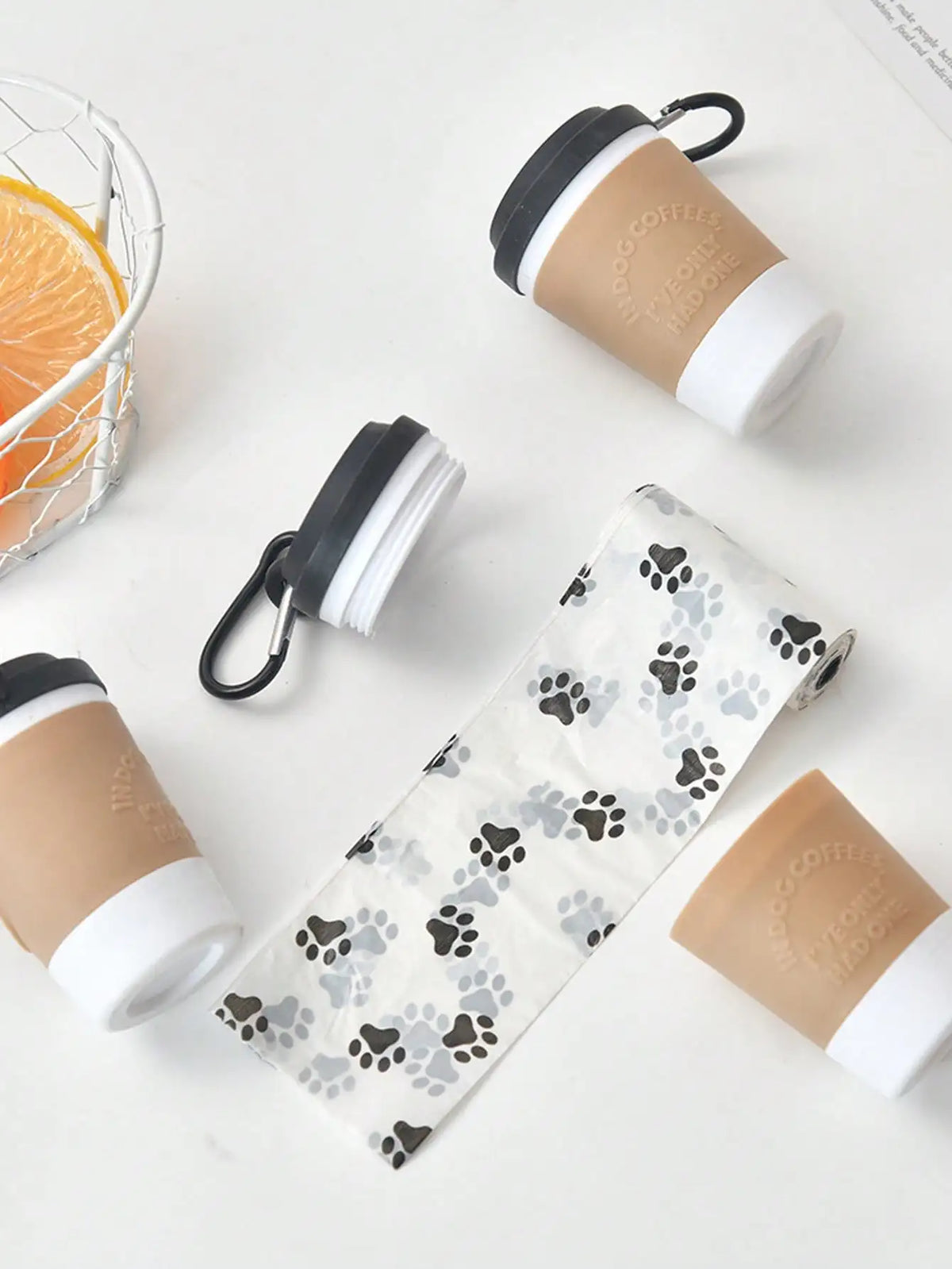 The Coffee Cup Poo Bag Holder – Clip-On Dispenser