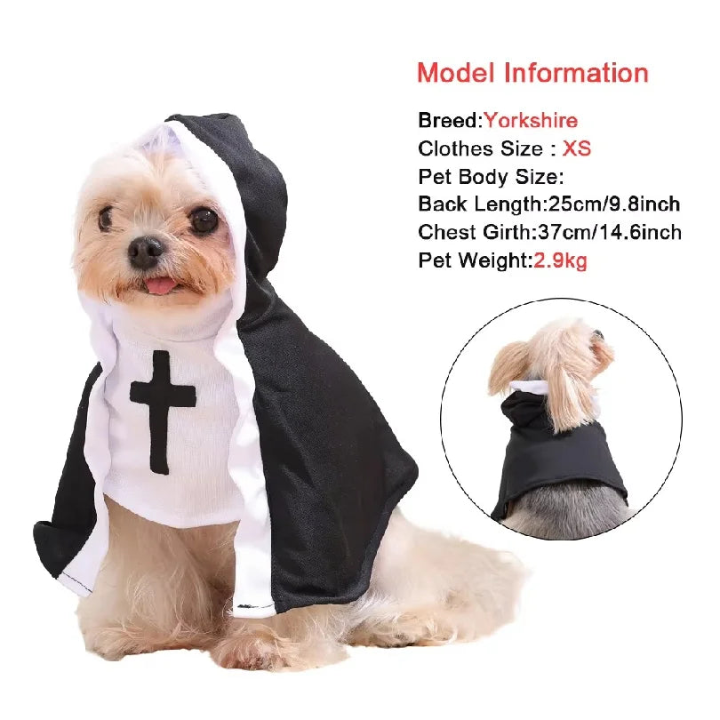 The Little Nun Halloween Costume – Hooded Dog & Cat Cloak