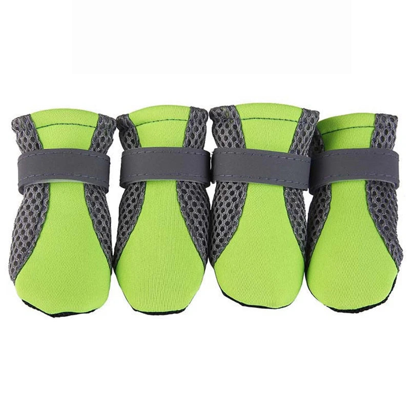 Breathable Summer Dog Shoes with Reflective Strip