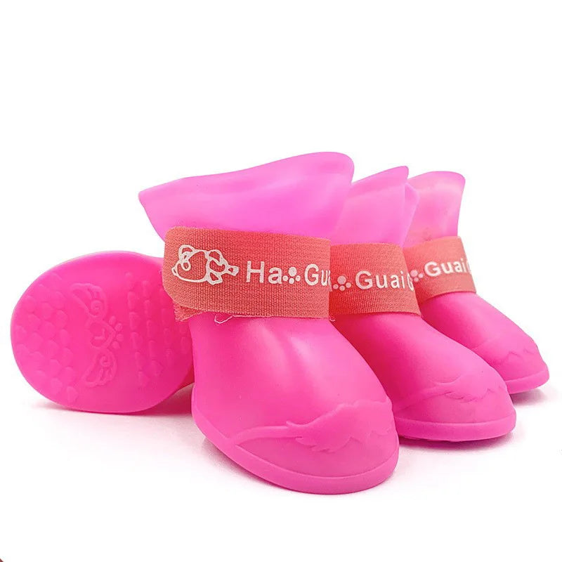 Waterproof Silicone Dog Rain Shoes