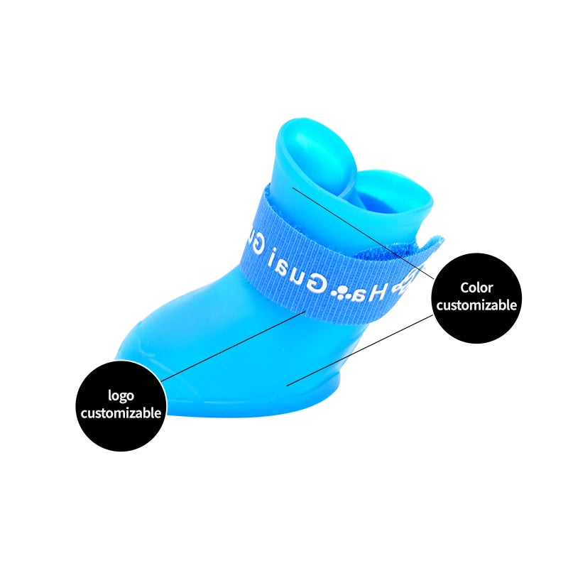 Waterproof Silicone Dog Rain Shoes
