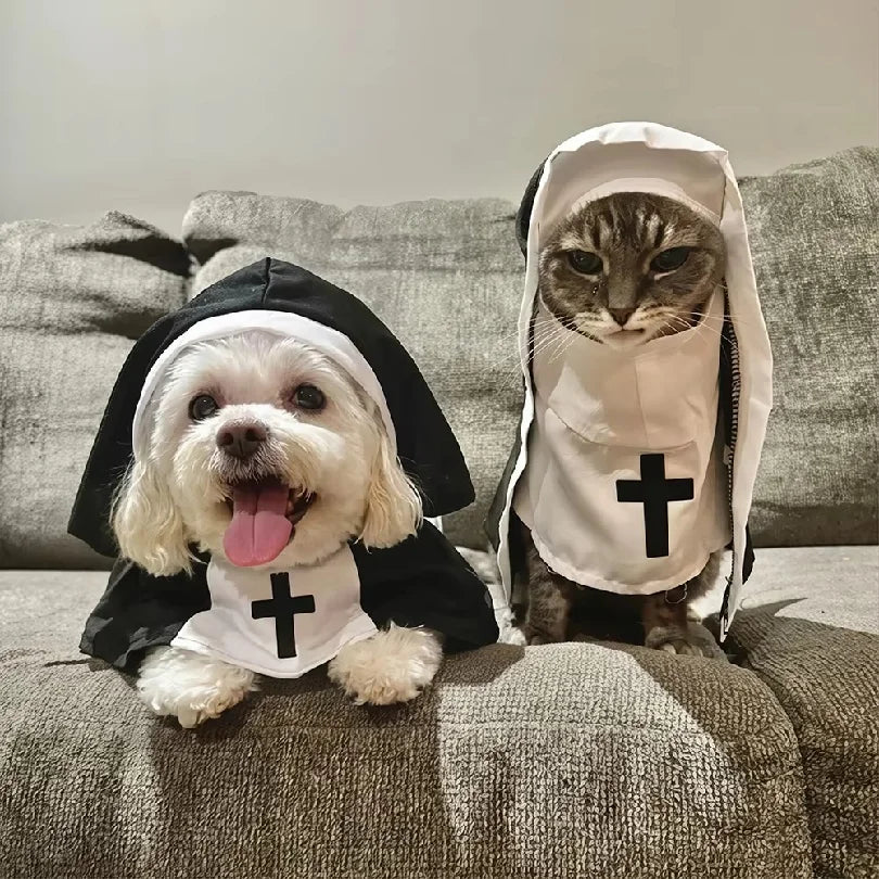 The Little Nun Halloween Costume – Hooded Dog & Cat Cloak