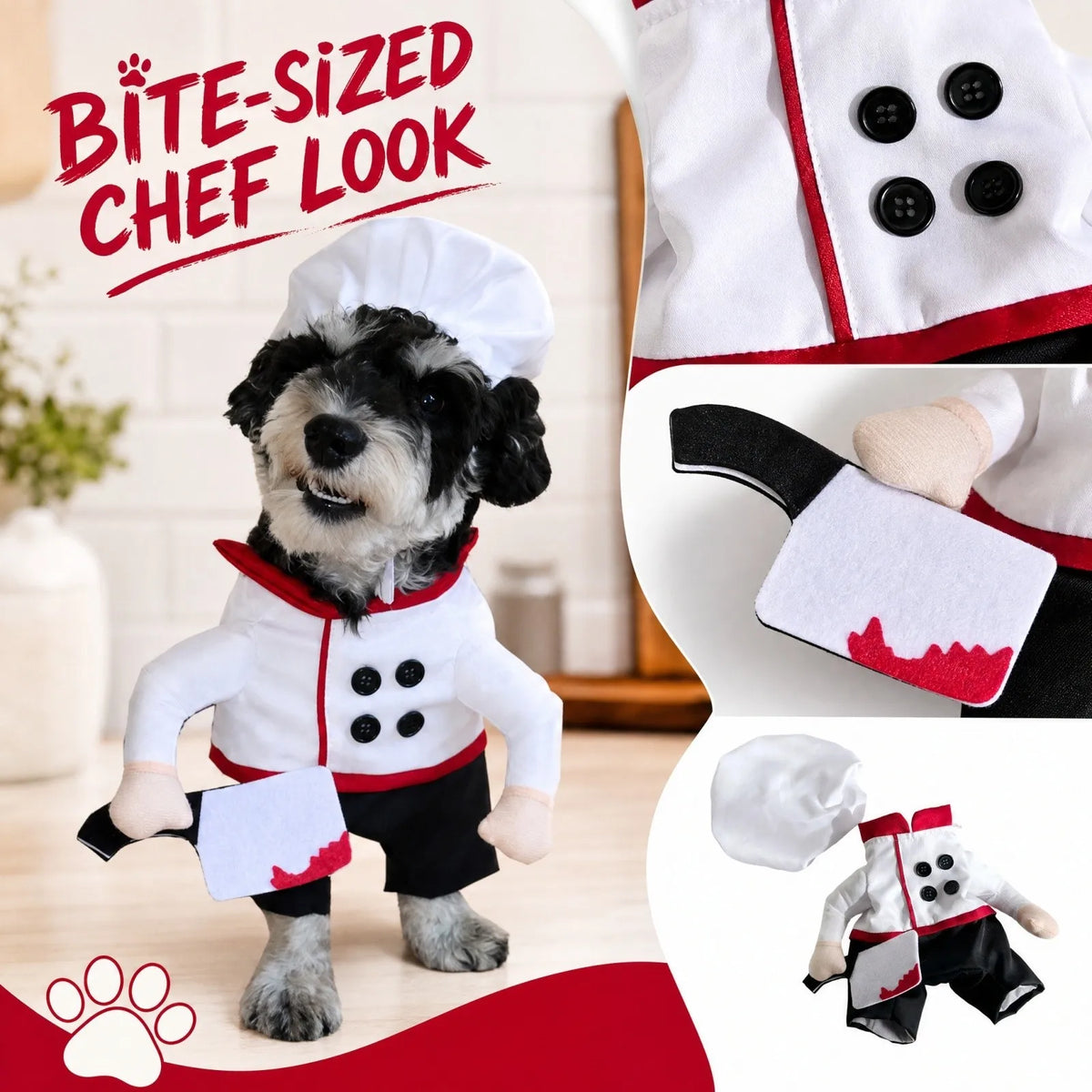 The Little Chef Halloween Costume – Dog Outfit with Hat