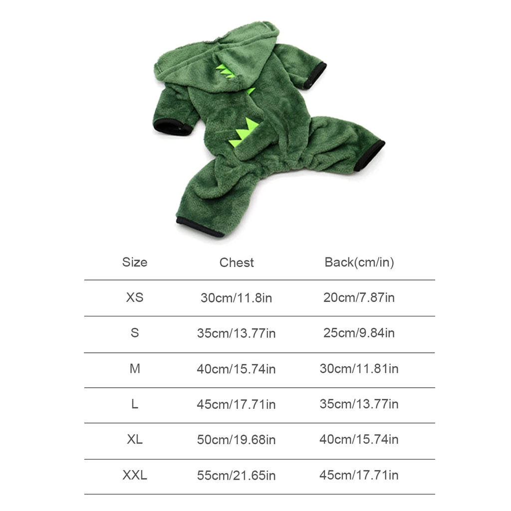 The Dino Dog Hoodie – Warm Fleece Halloween Costume
