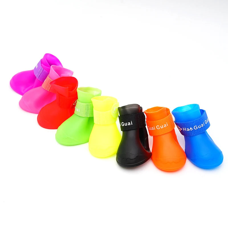 Waterproof Silicone Dog Rain Shoes