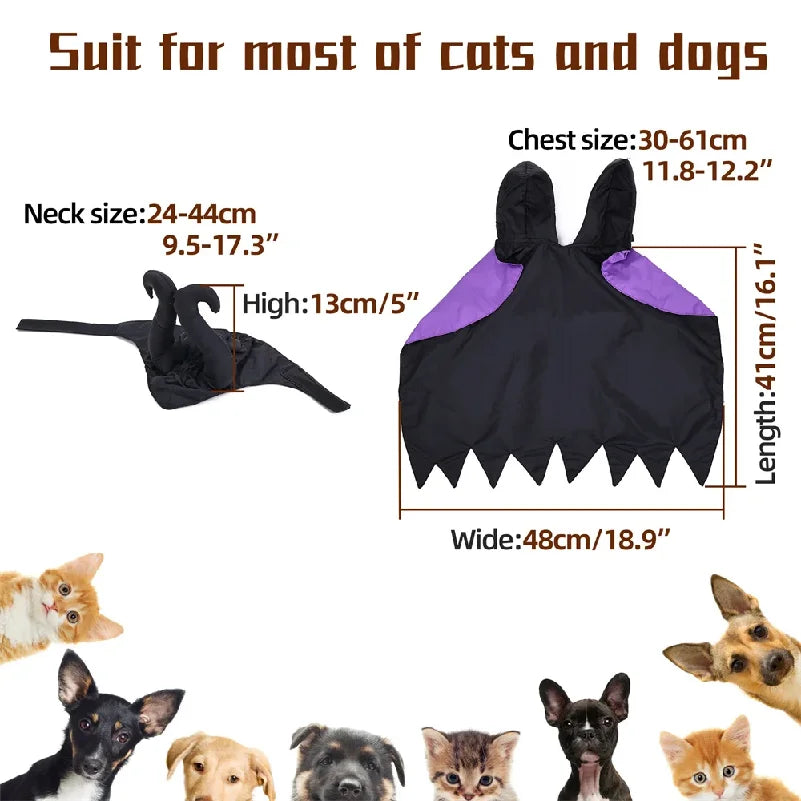 The Raven Halloween Cape & Hat – Black & Purple