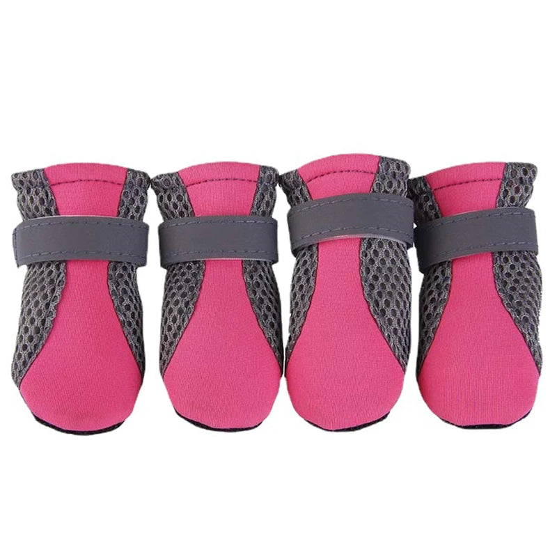 Breathable Summer Dog Shoes with Reflective Strip