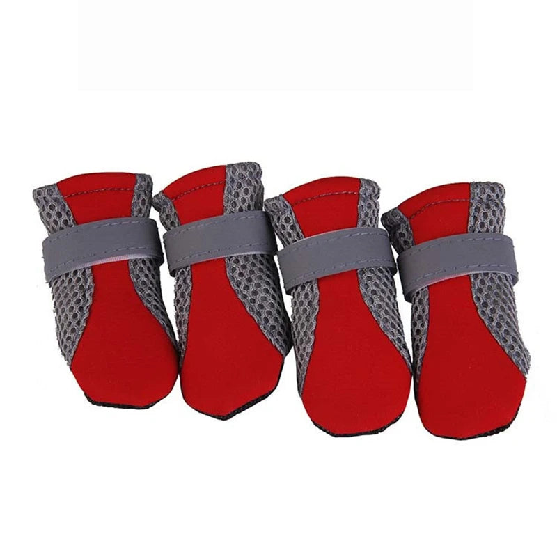 Breathable Summer Dog Shoes with Reflective Strip