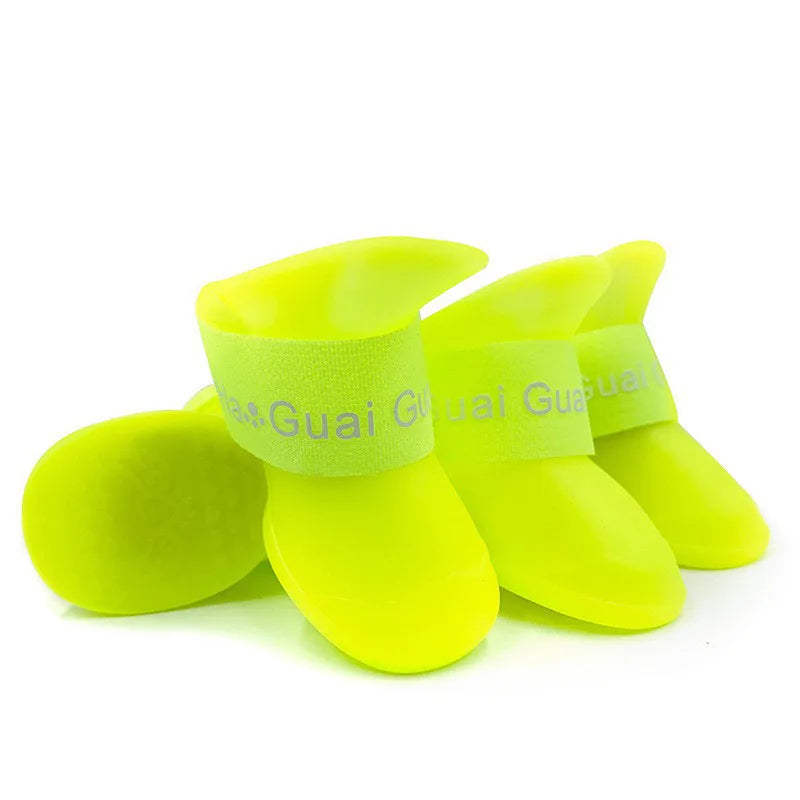 Waterproof Silicone Dog Rain Shoes