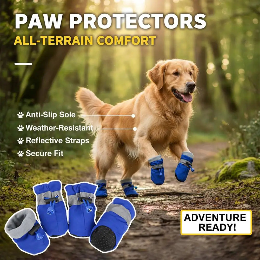 All-Season Mesh Dog Boots with Reflective Straps